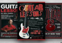 Guitar Lessons Flyer Template PSD