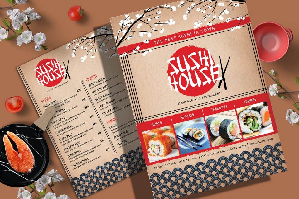 Customizable Sushi House Menu