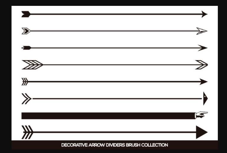 Decorative Arrow Divider Brush