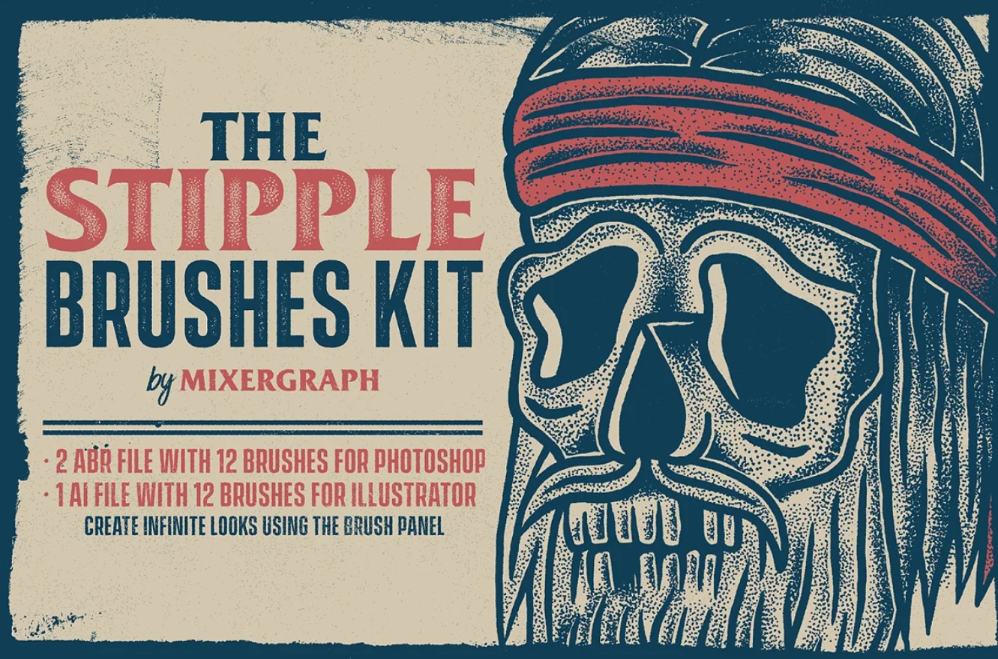 Distressed Stipple Brush Kit