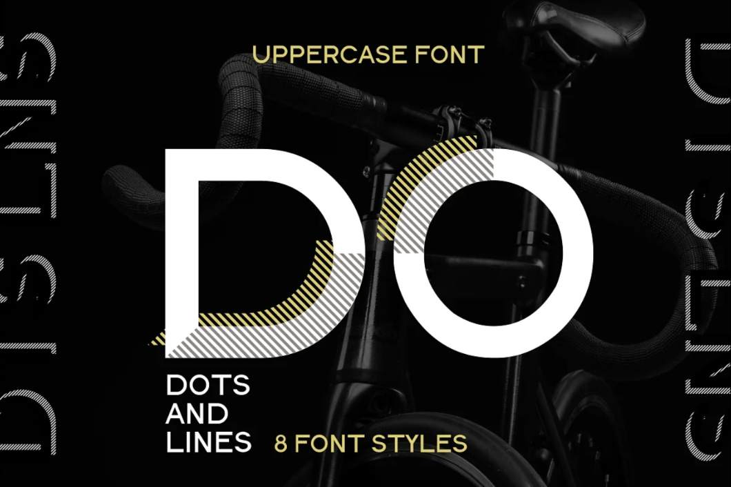 Dot Lines Display Fonts