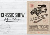 Classic Car Show Flyer Template PSD