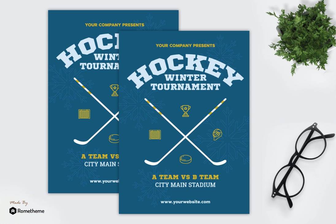 Editable Hockey Tournament Flyer