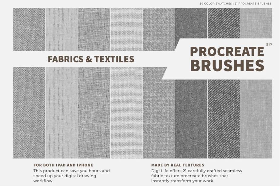 Fabrics and Textiles Brush Set
