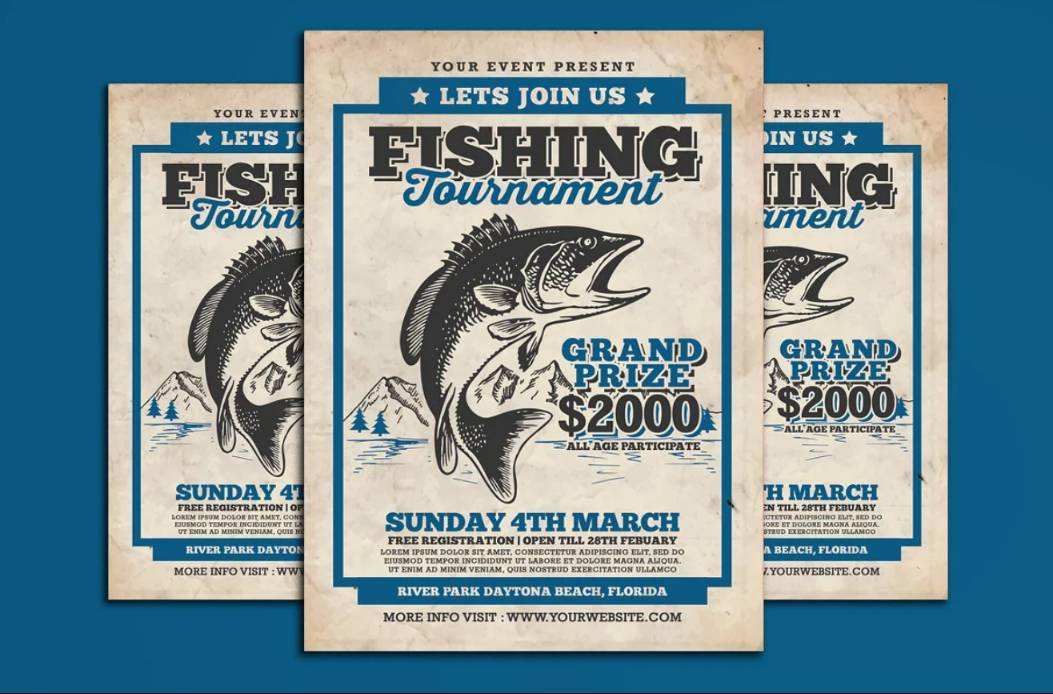 Fishing Tournament Flyer Templates