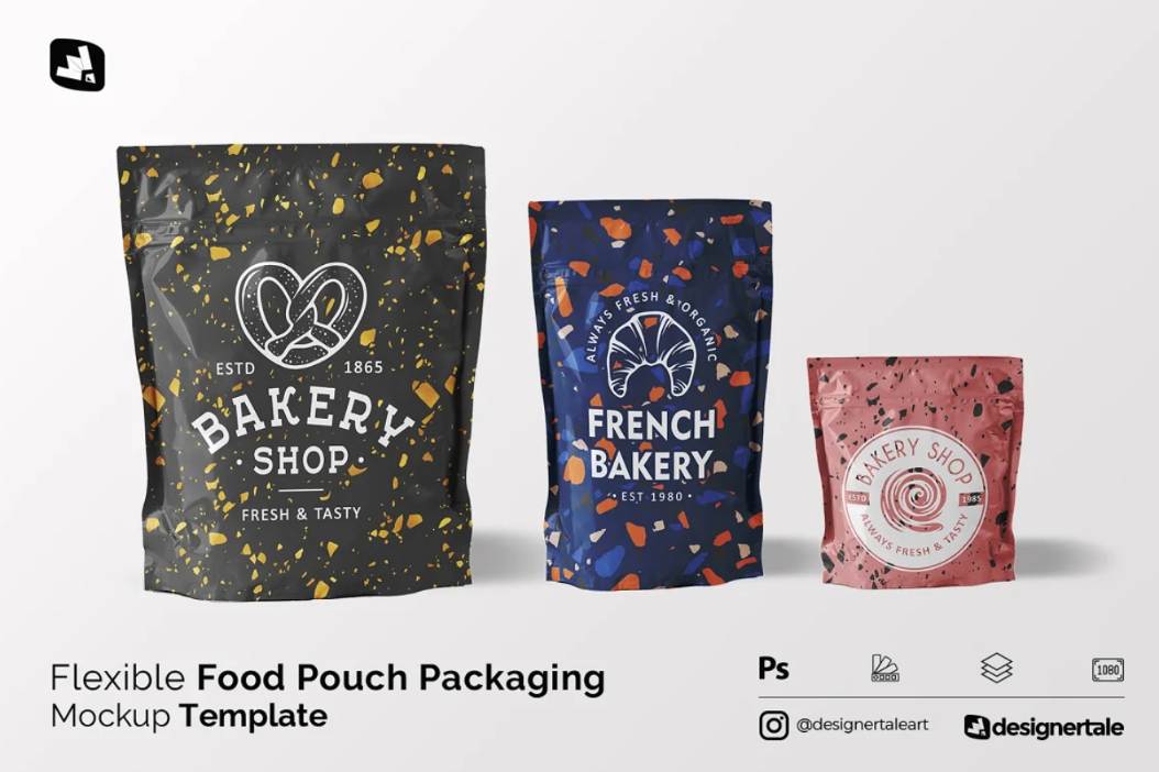 Food Pouch Branding Presentation PSD