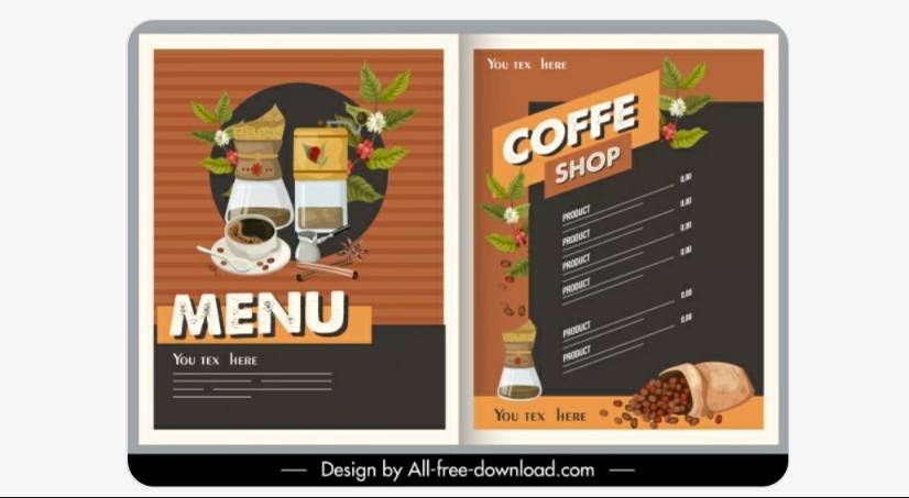 Free Coffee Shop Menu Design