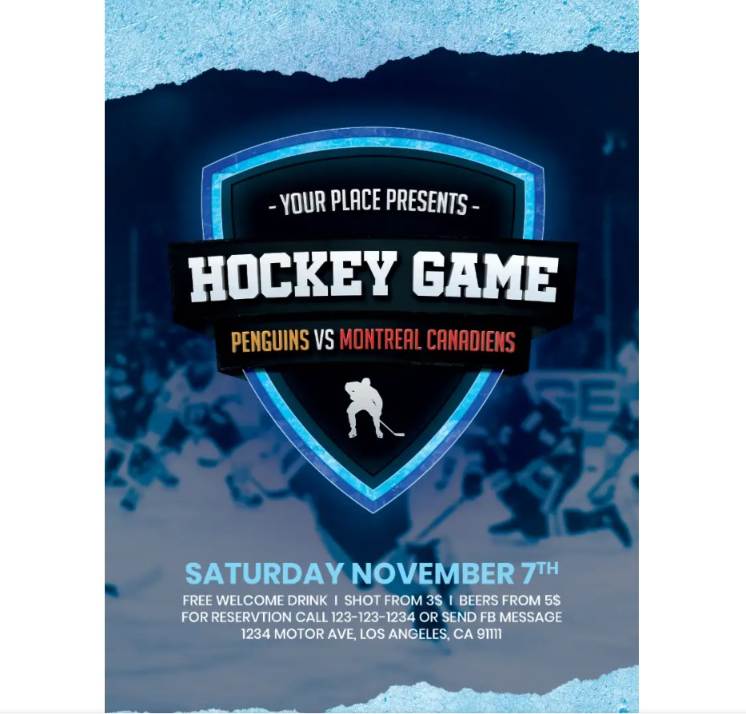 Free Hockey Game Night Poster