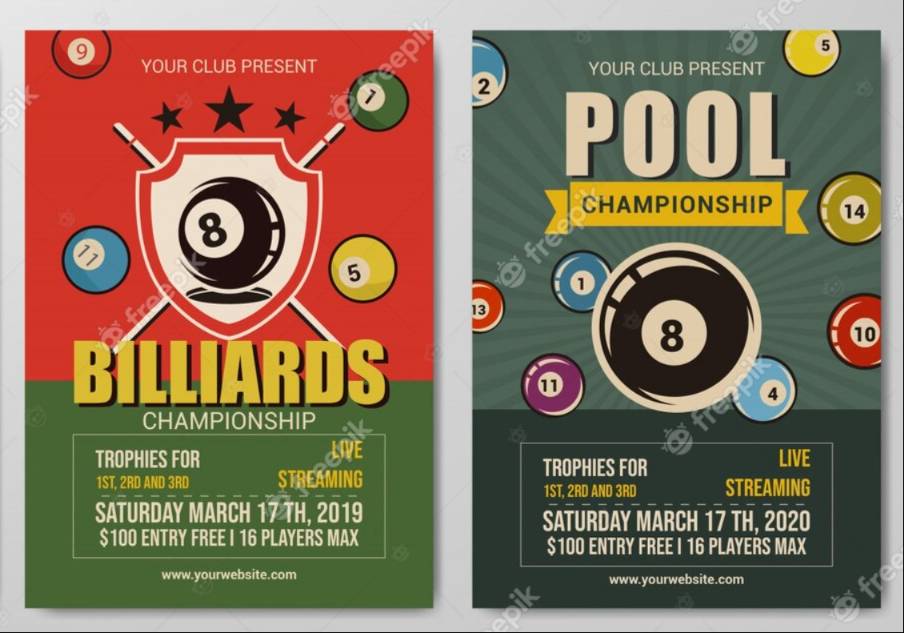 Free Pool Tournament Flyer Download