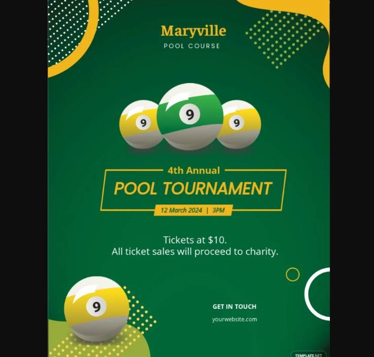 Free Pool Tournament Flyer