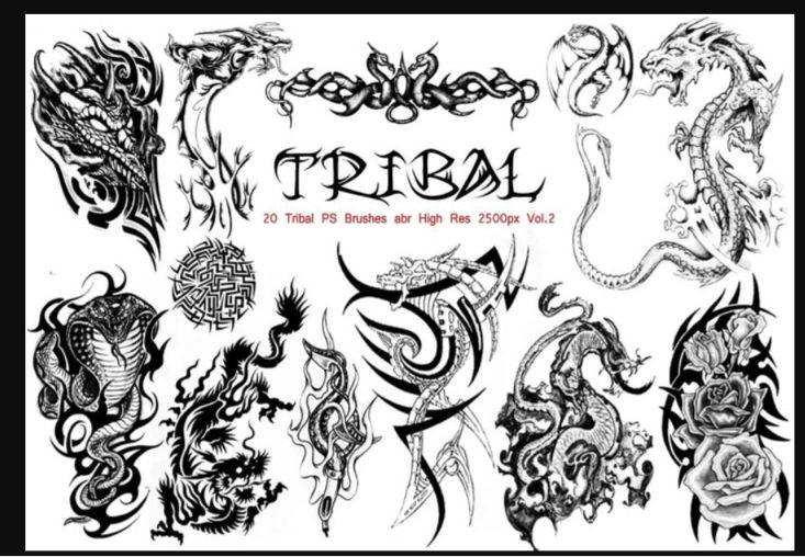 Free Tribal Photoshop Brushes