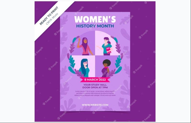 Free Women History Month PSD