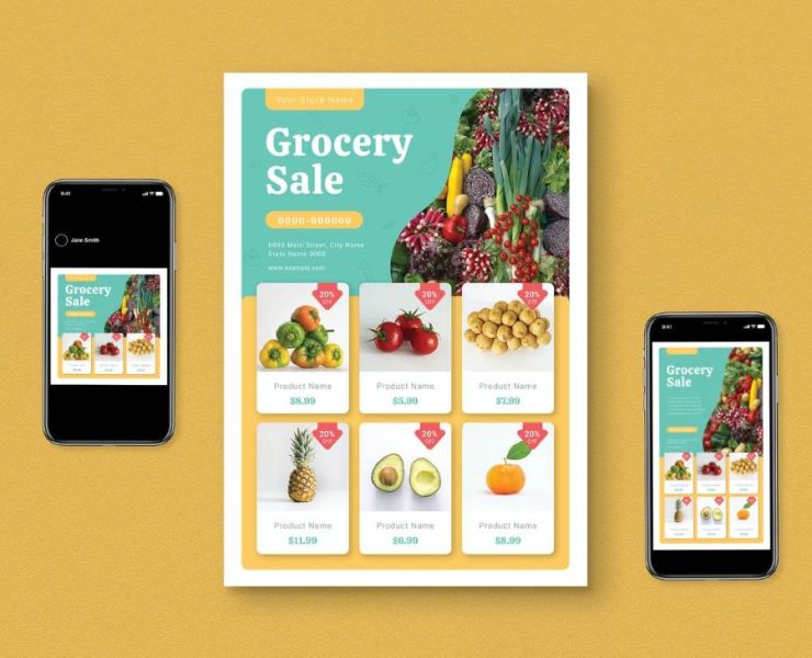 15+ Grocery Flyer Template PSD Ai Download