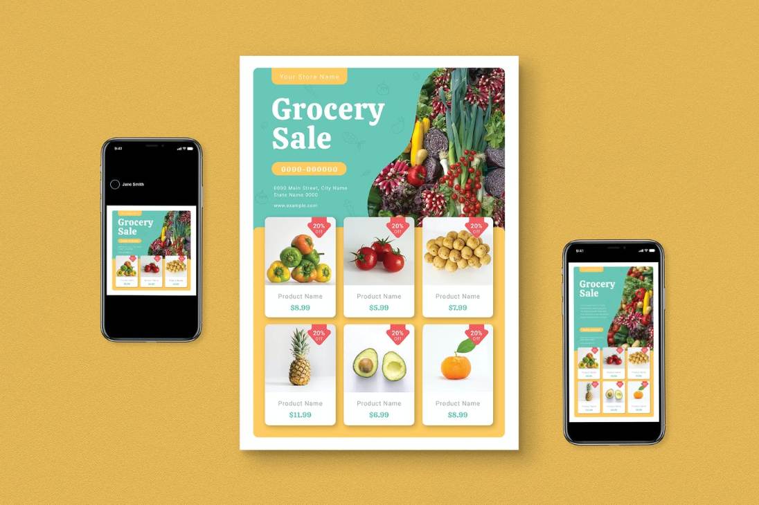 Fully Customizable Grocery flyer