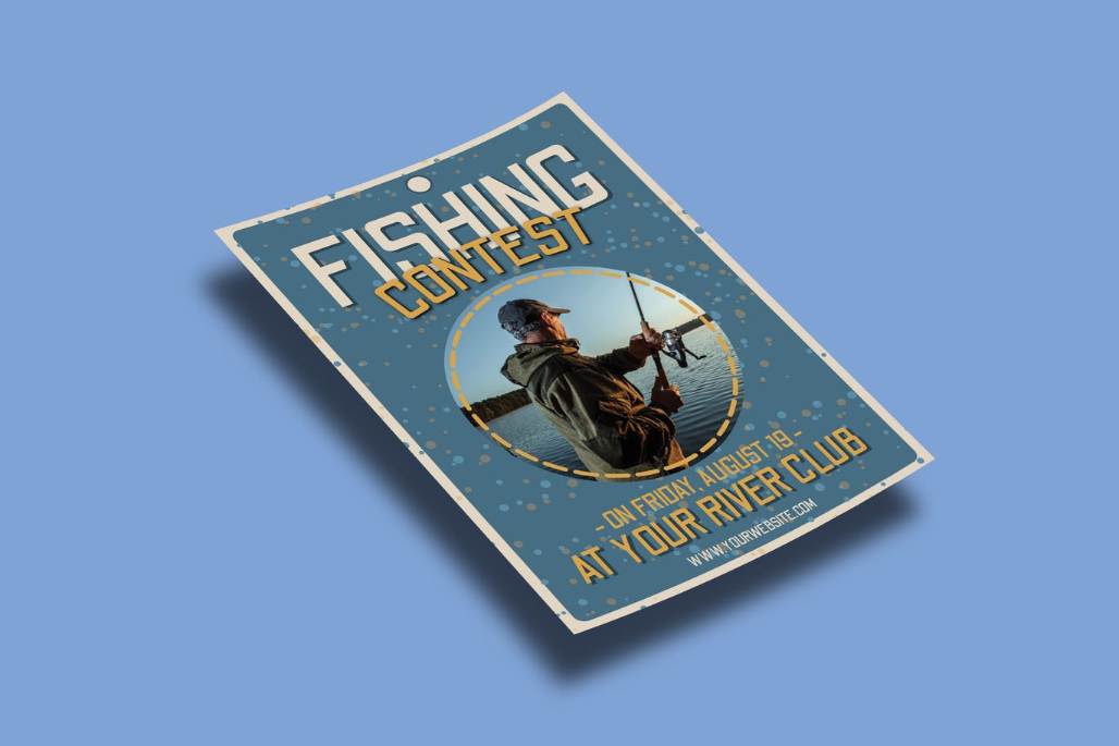 Fully Editable Fishing Contest Poster