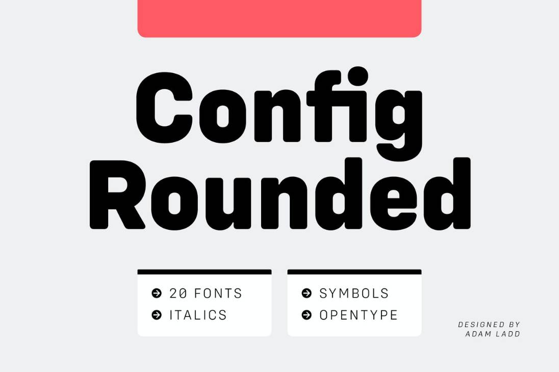 Geometric Style Round Typeface