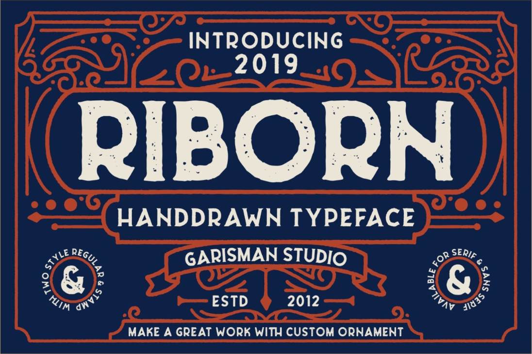 Hand Drawn and Ribbon Style Font