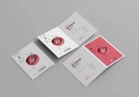 Bi Fold Brochure Mockup PSD