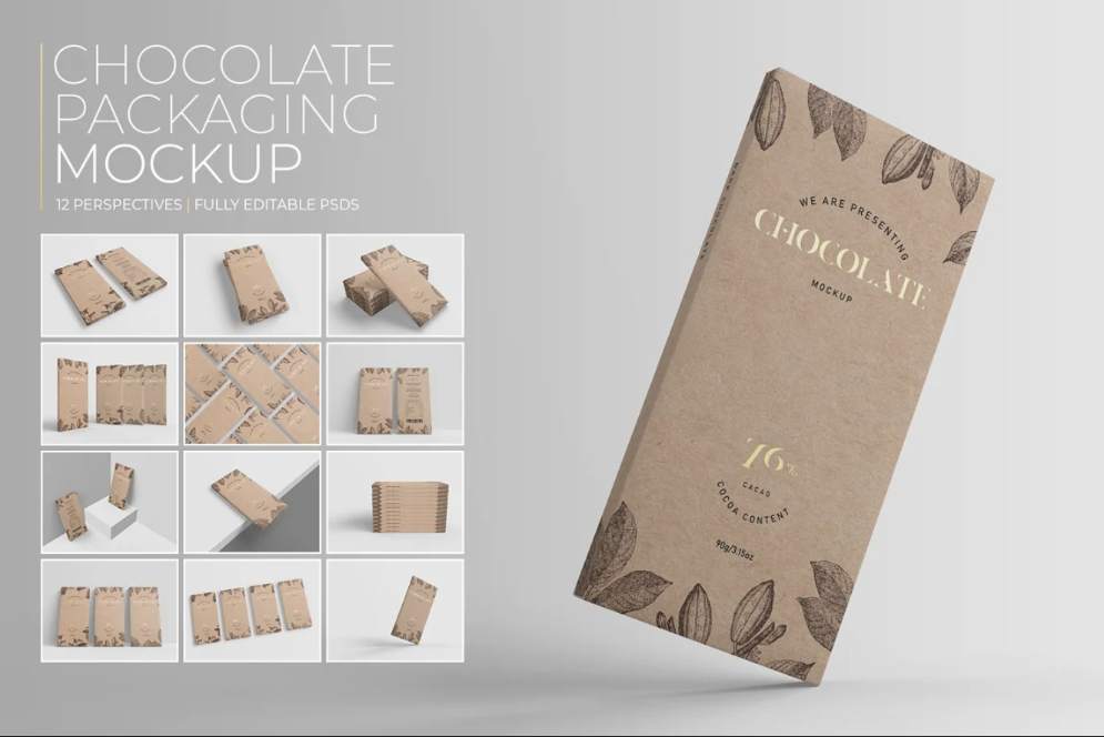 High Quality Chocolate Packaging Mockup