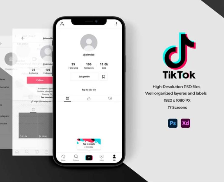 16+ TikTok Mockup PSD Free Premium Download