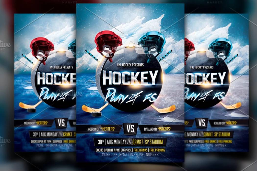 Ice Hockey Club Poster Template