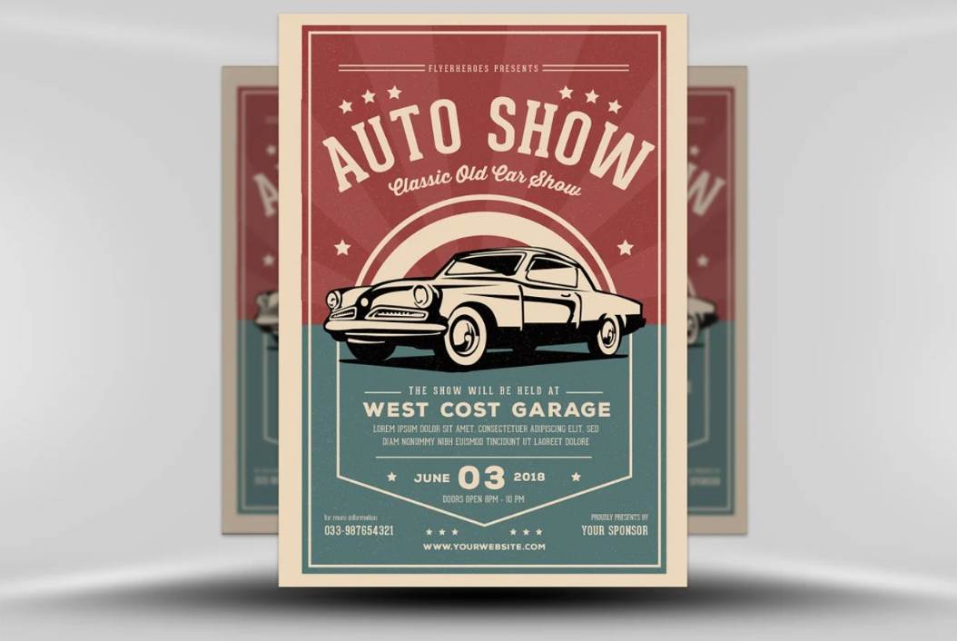 Old Cars Show Flyer Template