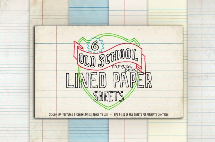 Old Lined Paper Texture Designs