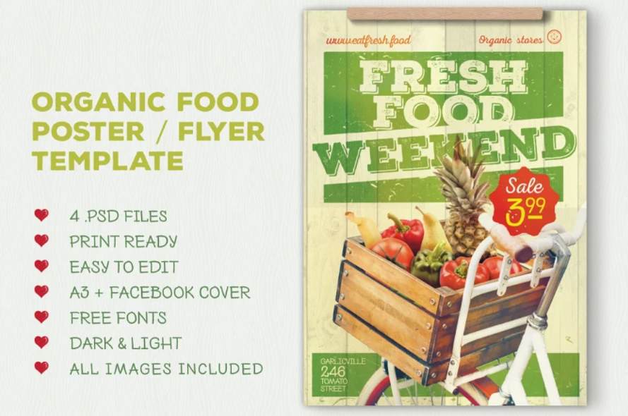 Organic Groceries Flyer Template