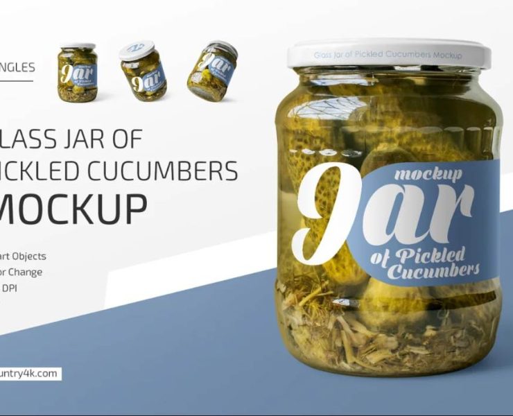Pickle Jar Mockup PSD