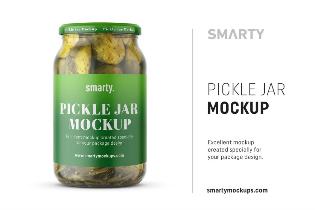 Pickled jar Branding Mockup