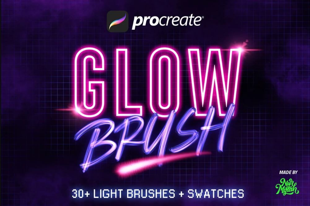 Procreate Light Glow Brush Set