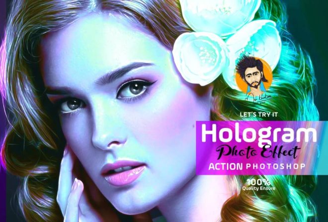 hologram photoshop action free download