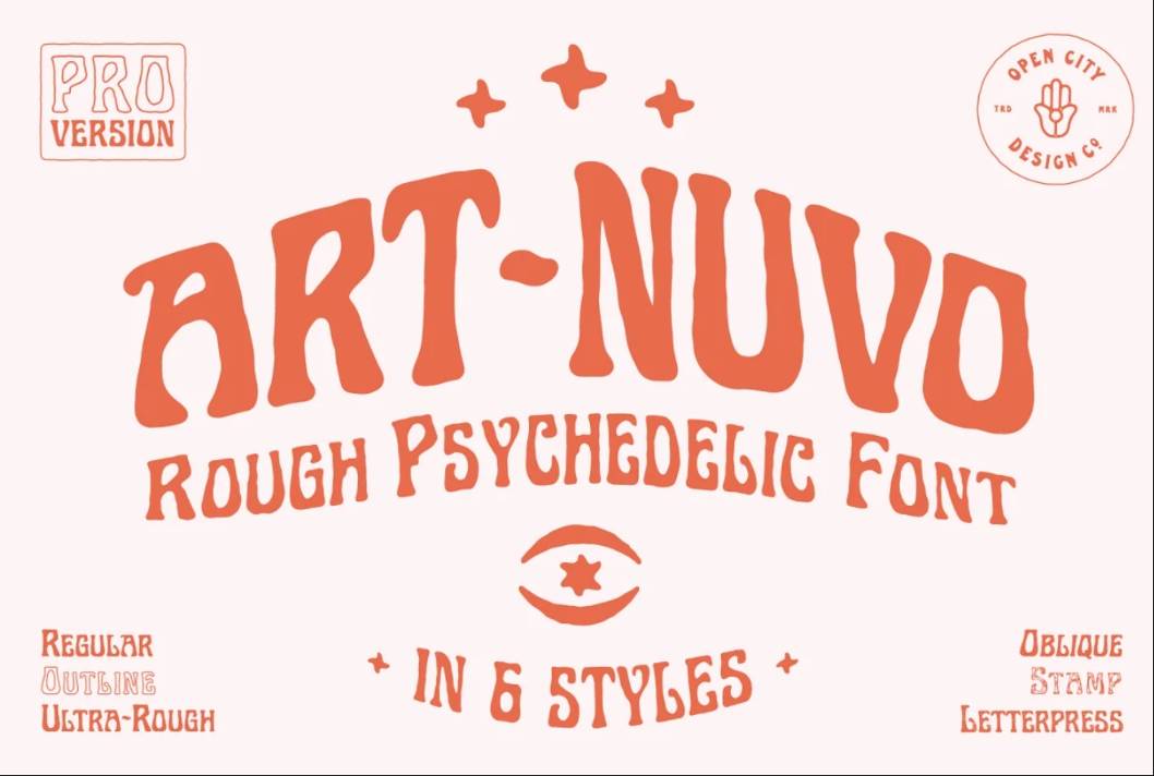 Professional Rough Pyschedelic Font