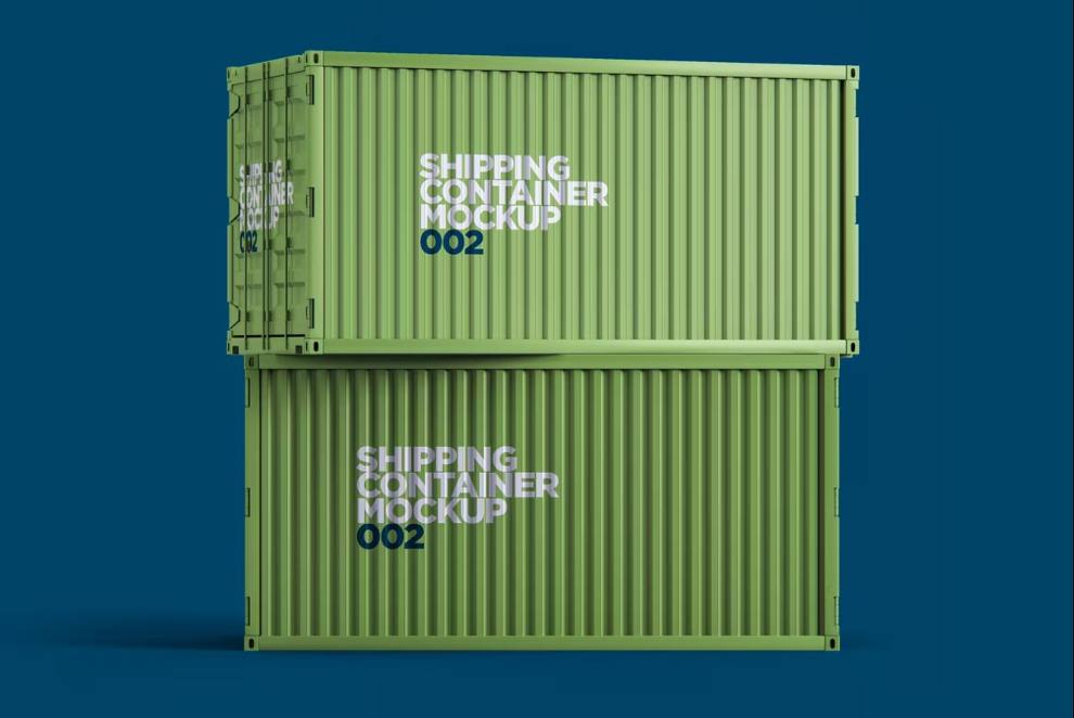 Professional Shipping Container Mockup PSD