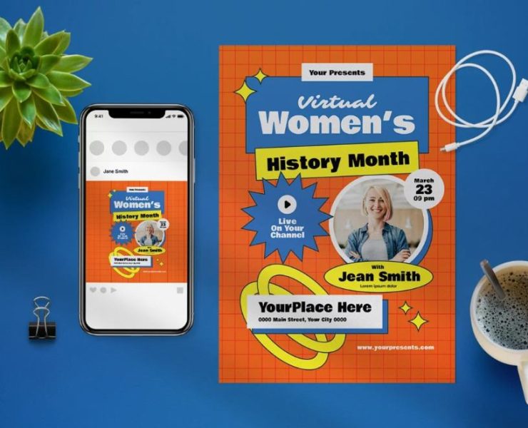 15+ Women's History Month Flyer Template Ai PSD