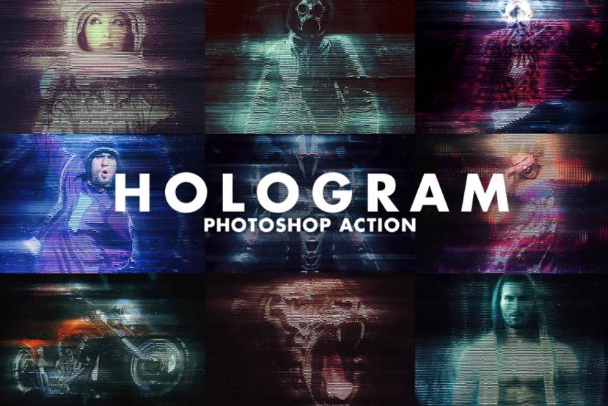 hologram photoshop action free download
