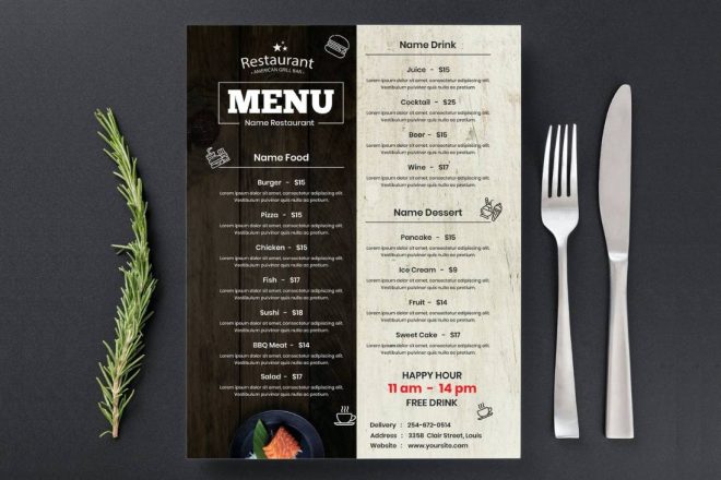 15+ Restaurant Menu Templates PSD FREE Download - Graphic Cloud