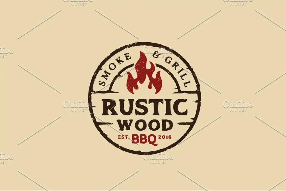 Rustic BBQ Logo Design