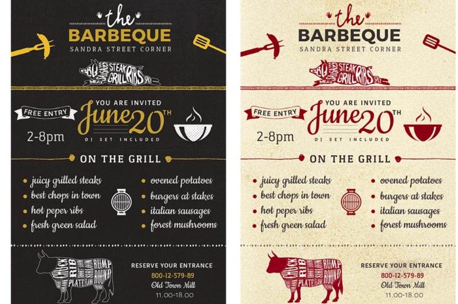 Rustic Style Barbeque Menu Template