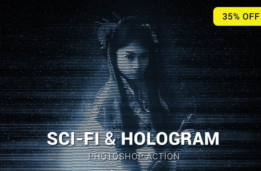 Sci Fi and Hologram Photoshop Effect