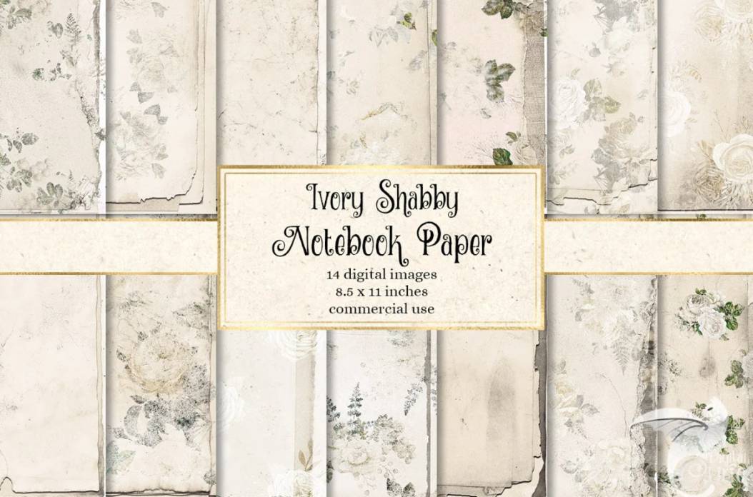 Shabby Ivory Notebook Paper Texture
