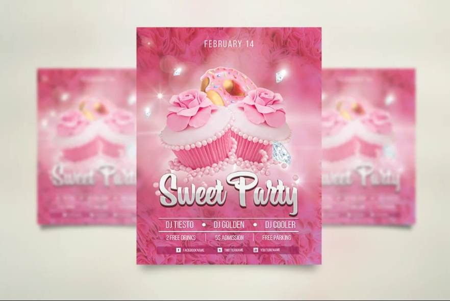 Sweet Party Flyer Template