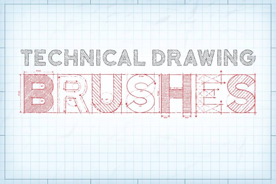 Technical Drawing Brush Set