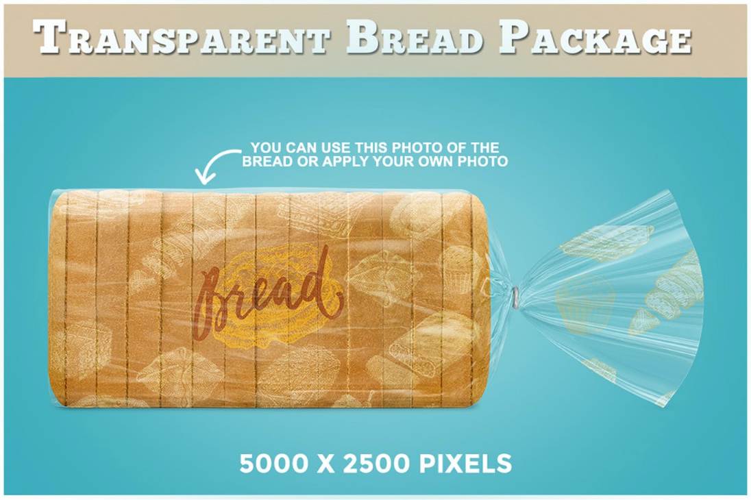 Transparent Bread Packaging PSD