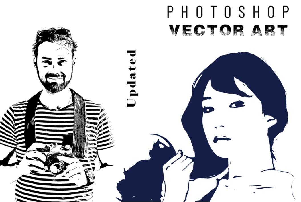 Vector Sketch Photoshop PS Effect