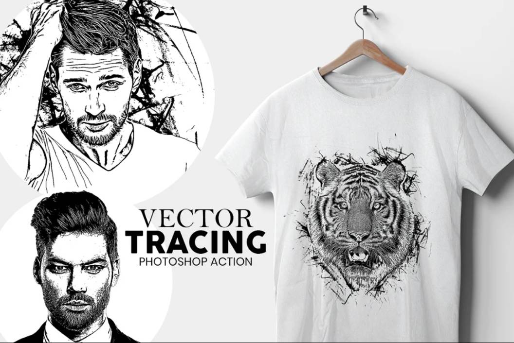 Vector Tracing Photoshop Effect