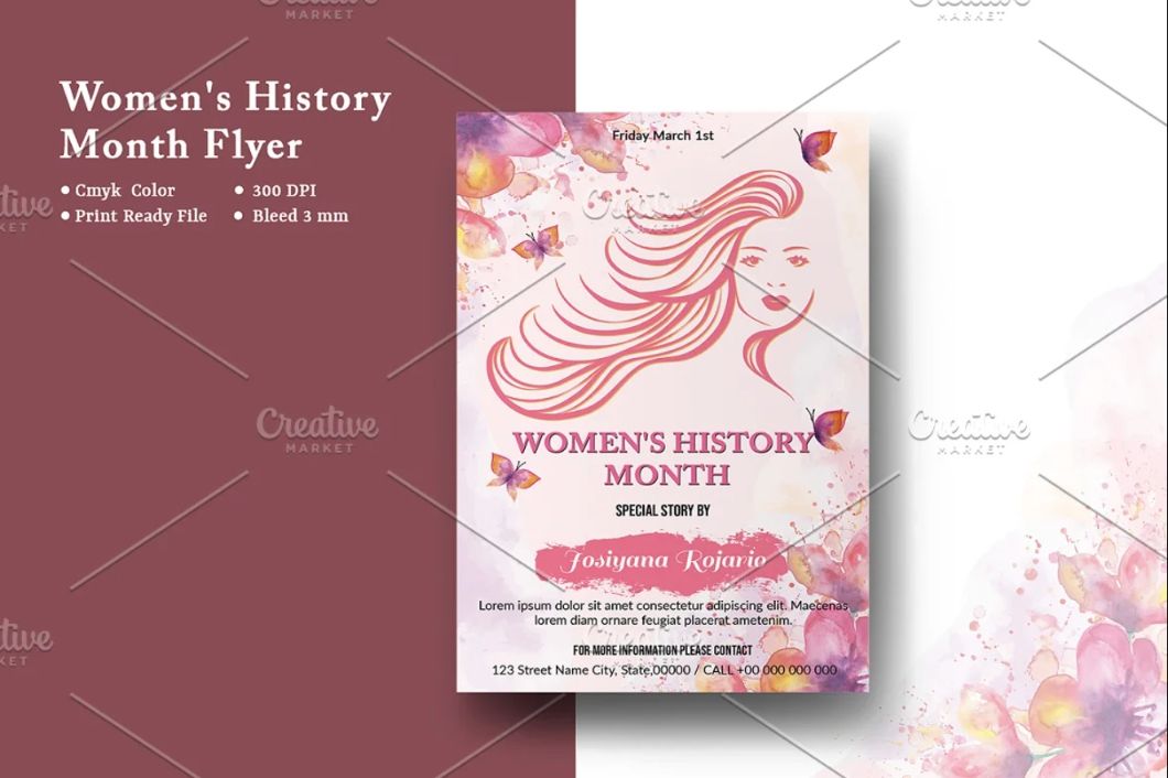 Womens Day Flyer Template PSD