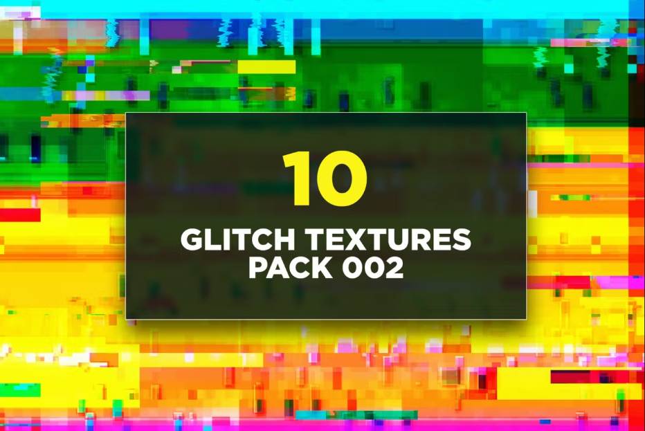 10 Unique Glitch Textures Pack