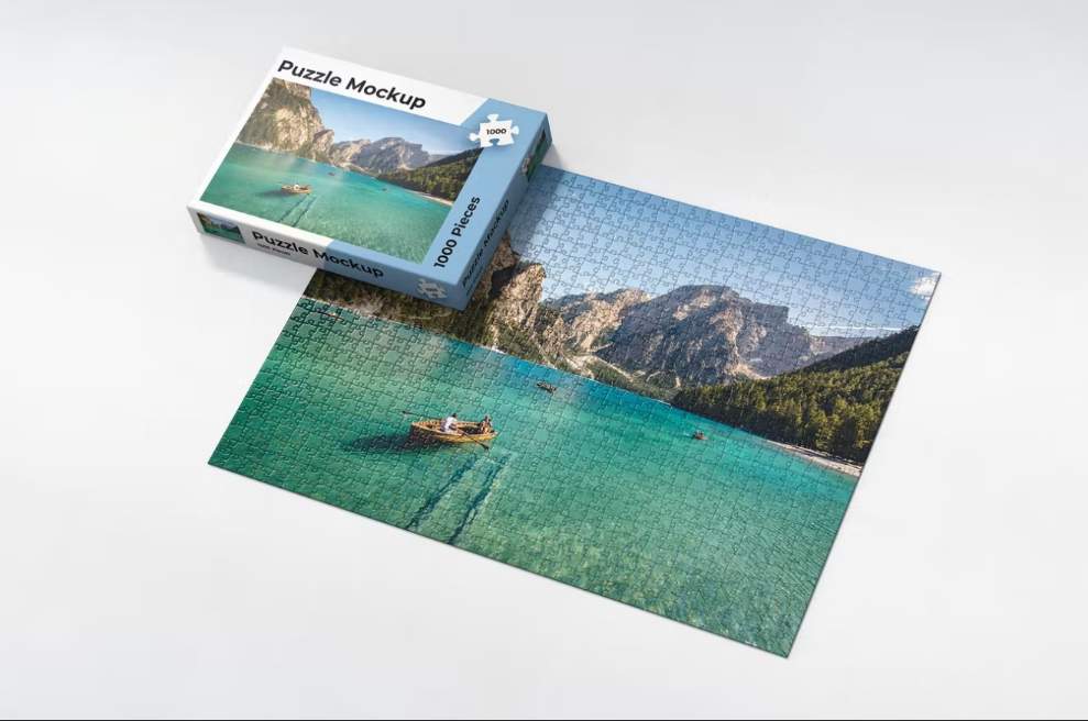 1000 Pieces Puzzle Packaging Mockups