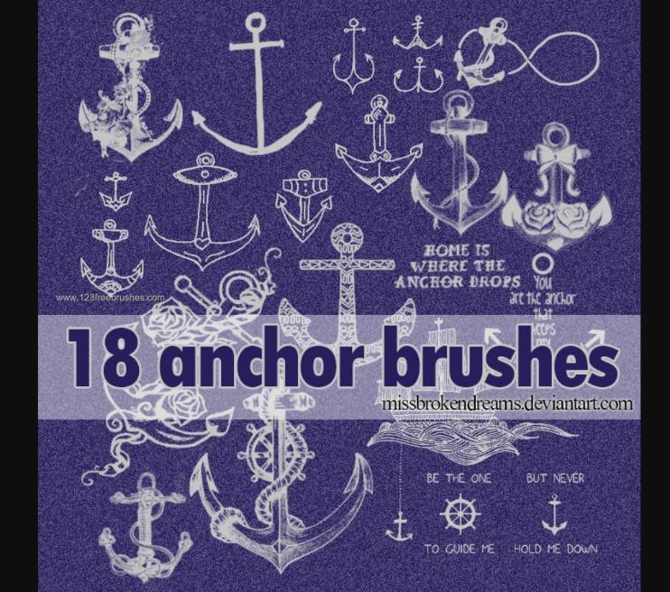 18 Anchor Brushes set